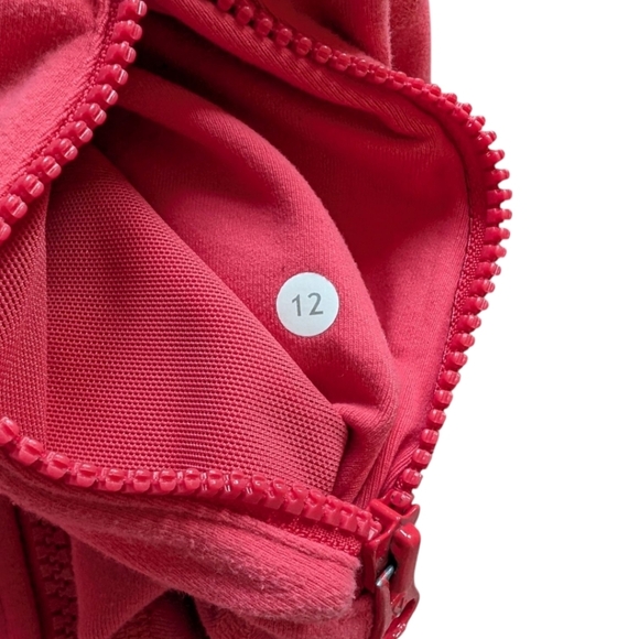 Lululemon Define Jacket Passion/Heathered Coal Wee Stripe Rel: 2014 Women's 12 - Picture 11 of 14